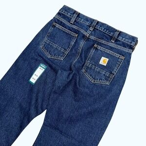 NEW Carhartt Relaxed Fit Dark Wash Denim Jeans 30x32 BD4943-M Workwear Skater